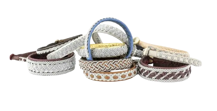 Cecilia with handcrafted Sami bracelets
